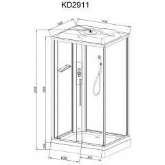 Душевая кабина AvaCan KD2911