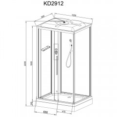 Душевая кабина AvaCan KD2912