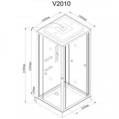 Душевая кабина AvaCan V2010LED