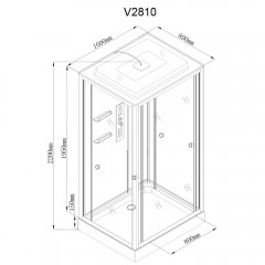 Душевая кабина AvaCan V2810LED