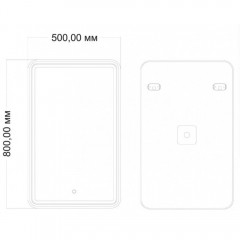 Зеркало Art&Max Tito AM-Tit-500-800-DS-F