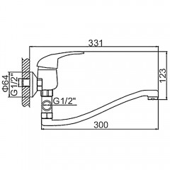 Смеситель универсальный Ledeme H02 L2102-B