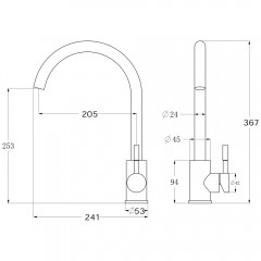 Смеситель для кухни Olive'S Olisan Steel ST1007B