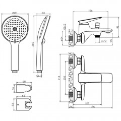 Смеситель для ванны Olive'S Tarone 38201TN
