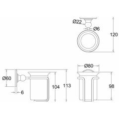 Стакан настенный Burlington A2CHR