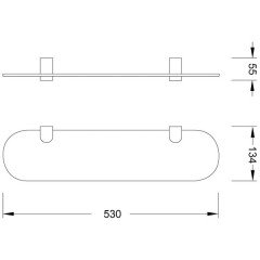 Полка стеклянная Steinberg 470 2100