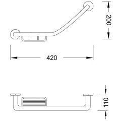 Поручень с корзинкой Steinberg 650 2640