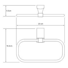 Полотенцедержатель-кольцо WasserKRAFT Exter K-5260