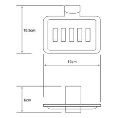 Мыльница металлическая WasserKRAFT Exter K-5269