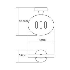 Мыльница металлическая WasserKRAFT Isen K-4069
