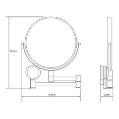 Зеркало двухстороннее WasserKRAFT K-1000