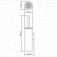 Ёршик для унитаза подвесной WasserKRAFT K-1057