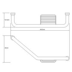 Поручень для ванны с мыльницей WasserKRAFT K-1077Right