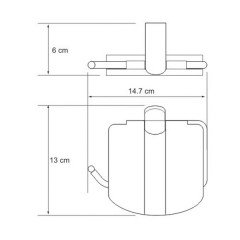 Держатель туалетной бумаги с крышкой WasserKRAFT Berkel К-6825