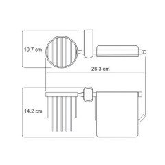 Держатель туалетной бумаги и освежителя WasserKRAFT Berkel К-6859