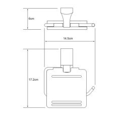 Держатель туалетной бумаги с крышкой WasserKRAFT Leine К-5025