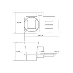Держатель стакана и мыльницы WasserKRAFT Leine К-5026