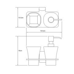 Держатель стакана и дозатора WasserKRAFT Leine К-5089