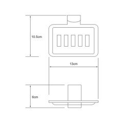 Мыльница металлическая WasserKRAFT Leine К-5069