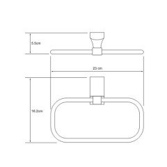 Полотенцедержатель-кольцо WasserKRAFT Leine К-5060