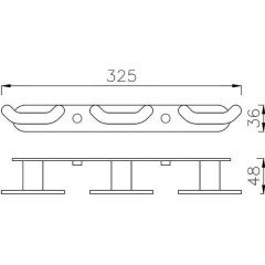 Планка с 4-мя крючками Gro Welle Mandarin MDR533