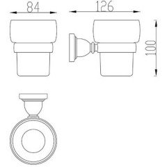 Стакан настенный Gro Welle Muskat MSK551