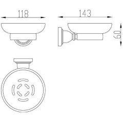 Мыльница настенная Gro Welle Muskat MSK561