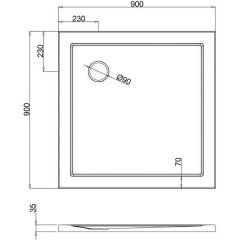 Акриловый поддон Burlington Zamori Z1161