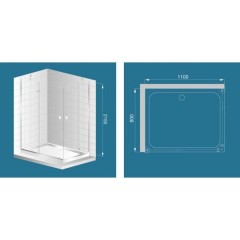 Душевая кабина Bolu Asimetras BL-115n R