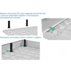 Поддон из стеклокомпозита Cezares TRAY-M-AH-100/90-35-W