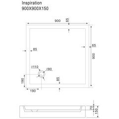 Поддон акриловый Sturm DW Inspiration DW-INSP090915-NWT 900x900x150