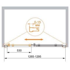 Душевая дверь Cezares Pratico PRATICO-BF-1-130-C-Cr