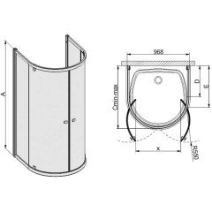 Душевой уголок Sanplast KPP2DJ-VE-100-S