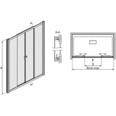 Душевая дверь Sanplast D4-VE-120