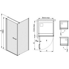 Душевой уголок Sanplast KNDJ-PRIII-75x90-S