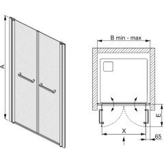 Душевая дверь Sanplast DD/PRIII-120-S