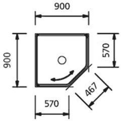 Душевая кабина INR Basic Nevada 90