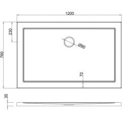 Акриловый поддон Burlington Zamori Z1174