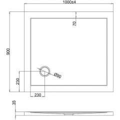 Акриловый поддон Burlington Zamori Z1168