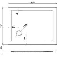 Акриловый поддон Burlington Zamori Z1166