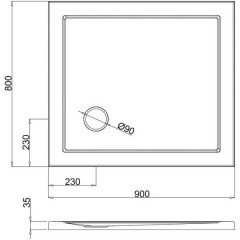 Акриловый поддон Burlington Zamori Z1164
