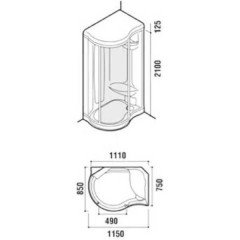Душевая кабина Teuco L06M R