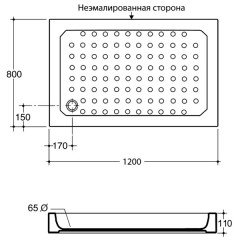 Поддон Migliore ML.PDR-28.060.BI керамический