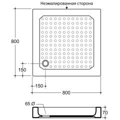 Поддон Migliore ML.PDQ-28.370.BI керамический