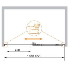 Душевая дверь Cezares Family-M FAMILY-BF-1-120-C-Cr-M