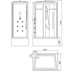 Душевая кабина Edelform Grande EF-4061T / 2303 R