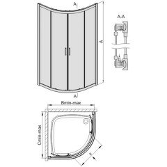 Душевой уголок Sanplast KP4-TX4-90-S