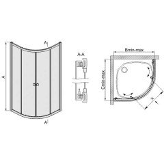 Душевой уголок Sanplast KP4-VE-80-S