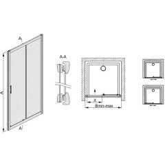 Душевая дверь Sanplast D2/TX5-100-S