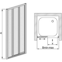 Душевая дверь Sanplast DTr-c-70-80
